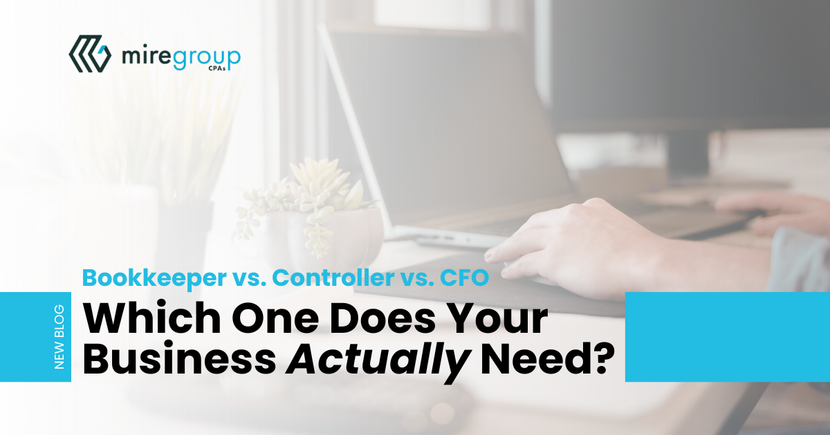 Bookkeeper vs. Controller vs. CFO